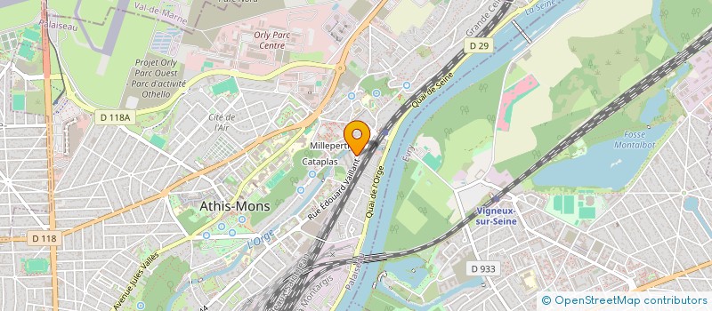 localisation de l'entreprise ABG TAXI à ATHIS-MONS