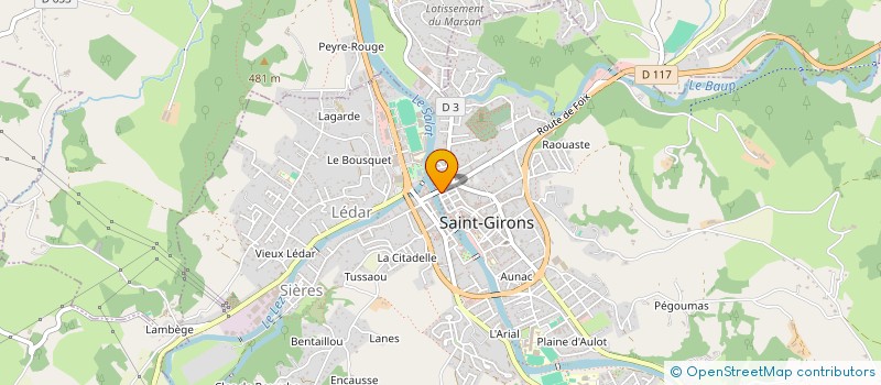 localisation de l'entreprise ABGRALL OPTIQUE à SAINT-GIRONS