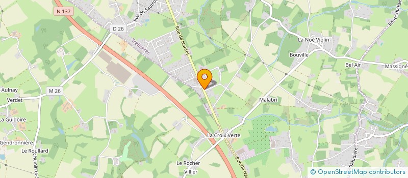 localisation de l'entreprise ABH  TREILLIERES