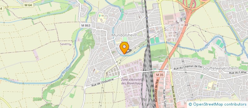 localisation de l'entreprise ABH ALSACE BIOLOGIE HYGIENE  MUNDOLSHEIM