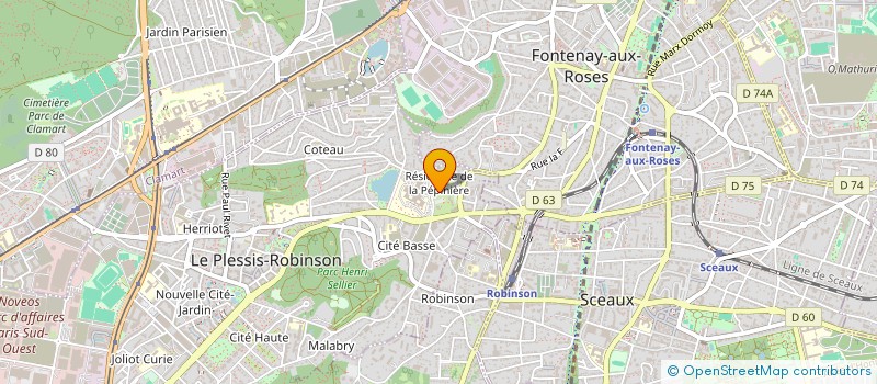 localisation de l'entreprise ABH-ARCHITECTES  LE PLESSIS ROBINSON