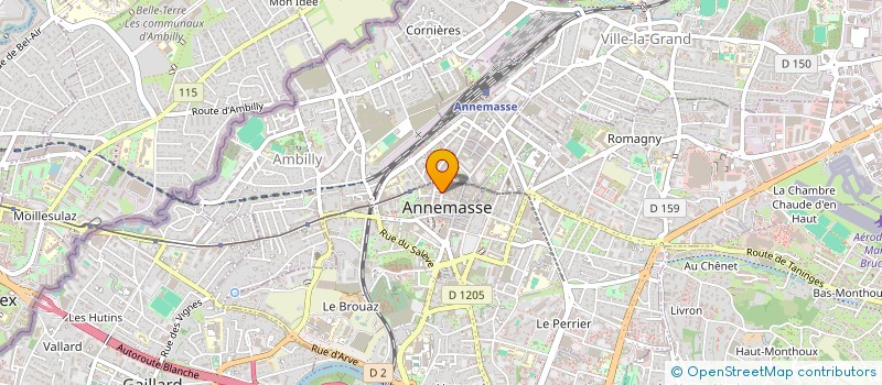localisation de l'entreprise ABH COIFFURE à ANNEMASSE