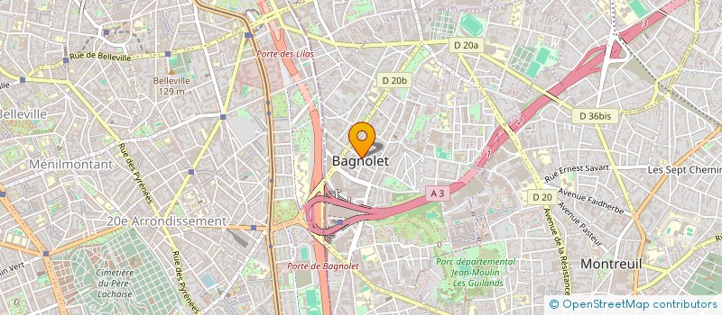 localisation de l'entreprise ABH EXPO - ISOTEC  BAGNOLET