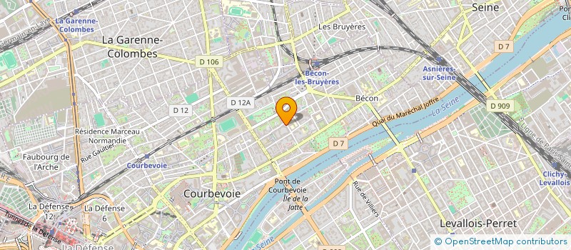 localisation de l'entreprise ABH INTERNATIONAL  COURBEVOIE