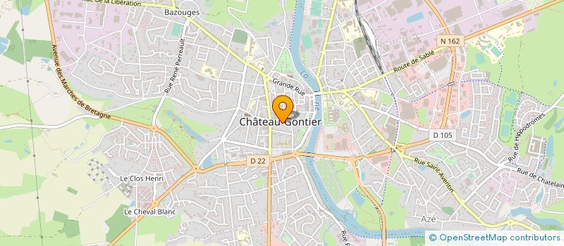 localisation de l'entreprise ABH INVESTISSEMENTS à CHATEAU-GONTIER-SUR-MAYENNE