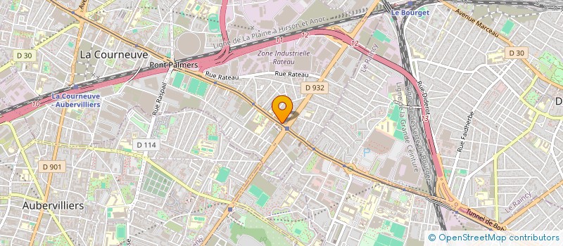 localisation de l'entreprise ABH RESTAURATION à LA COURNEUVE
