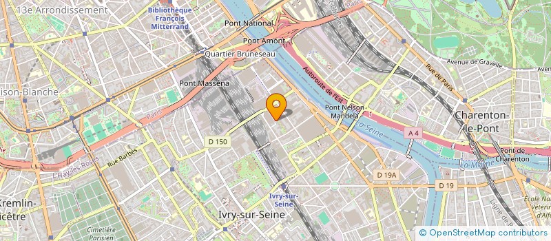 localisation de l'entreprise ABH TRANSPORT à IVRY-SUR-SEINE