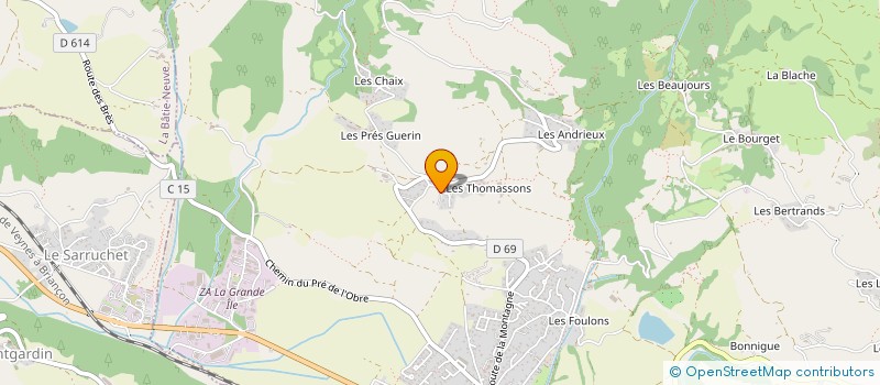 localisation de l'entreprise ABHA à LA BATIE NEUVE