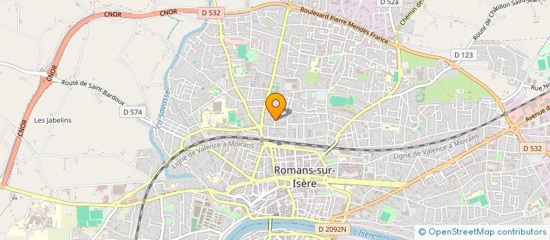 localisation de l'entreprise ABHYANGA  ROMANS-SUR-ISERE