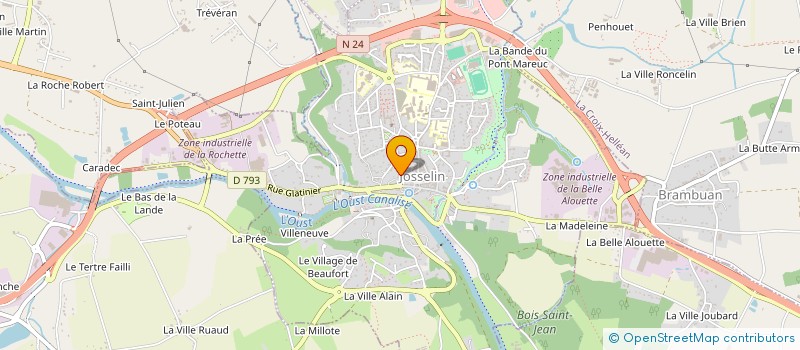 localisation de l'entreprise ABI  JOSSELIN