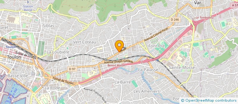 localisation de l'entreprise ABIDI TRAVAUX ET DECAUX  TOULON