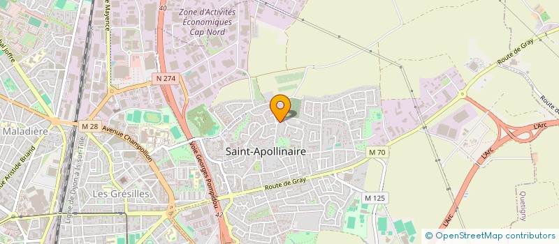 localisation de l'entreprise ABIDIAG à SAINT-APOLLINAIRE
