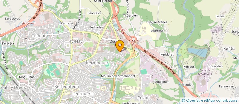 localisation de l'entreprise ABIDOS RENOV à SAINT-EVARZEC