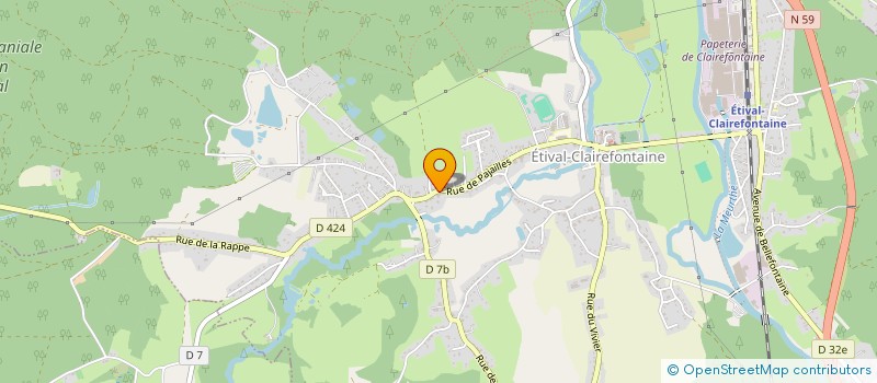 localisation de l'entreprise ABIES PAYSAGE  ETIVAL-CLAIREFONTAINE