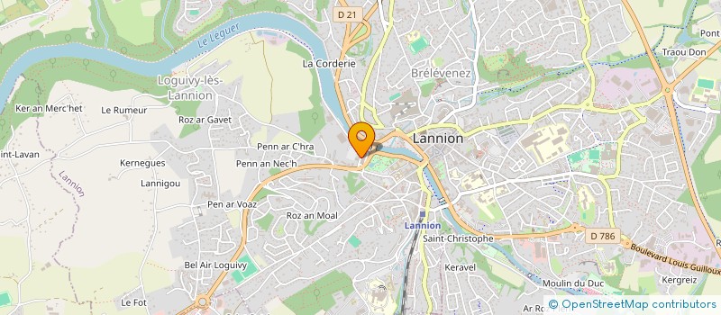 localisation de l'entreprise ABILINFO à LANNION