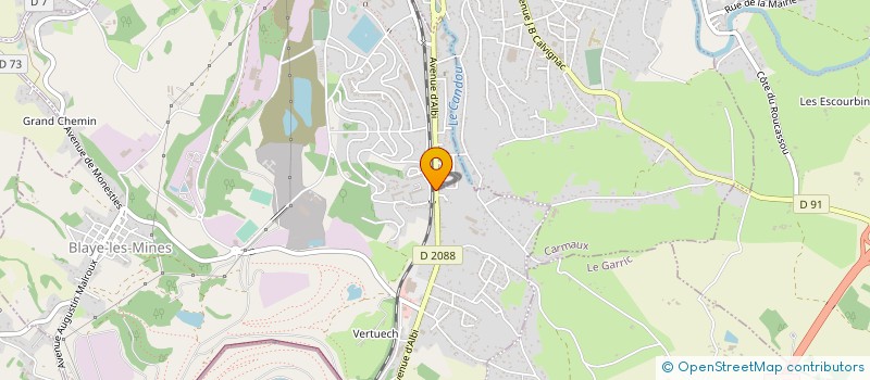 localisation de l'entreprise ABIMES - ASSOCIATION BLAYAISE INTERACTIVE MONTAGNE ESCALADE SPELEOLOGIE  CAGNAC-LES-MINES