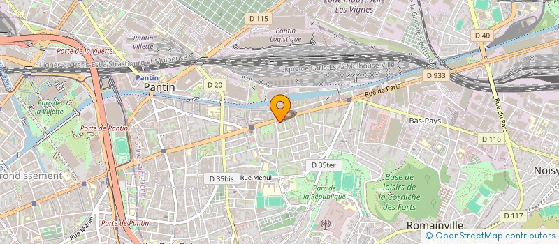 localisation de l'entreprise ABIMMOS  PANTIN