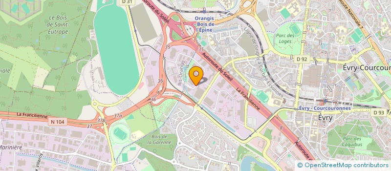 localisation de l'entreprise ABIOXIR 3-4 à EVRY-COURCOURONNES