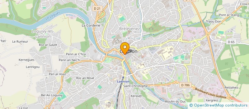 localisation de l'entreprise ABIRAZ  LANNION