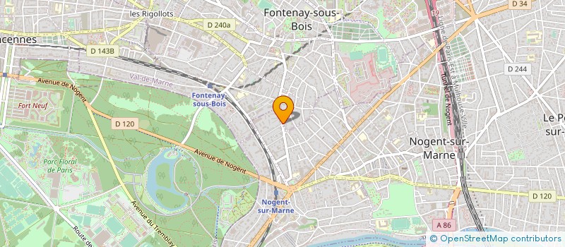 localisation de l'entreprise ABJM à FONTENAY-SOUS-BOIS