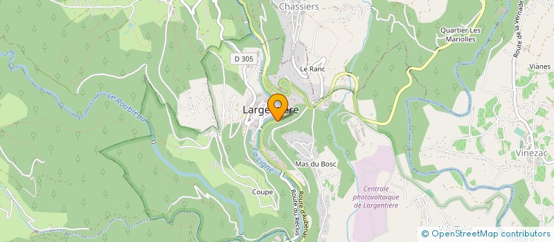 localisation de l'entreprise ABJM COMMUNICATION à LARGENTIERE