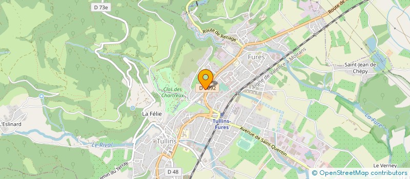 localisation de l'entreprise ABK GROUPE à TULLINS
