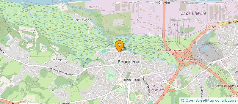 localisation de l'entreprise ABK SERVICES 44 à BOUGUENAIS