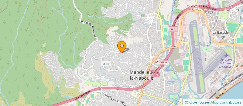 localisation de l'entreprise ABL à MANDELIEU-LA-NAPOULE