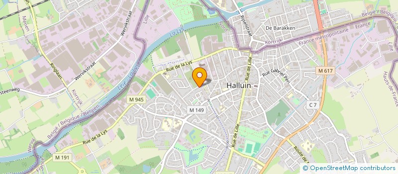 localisation de l'entreprise ABL CHAUFFAGE EURL  HALLUIN