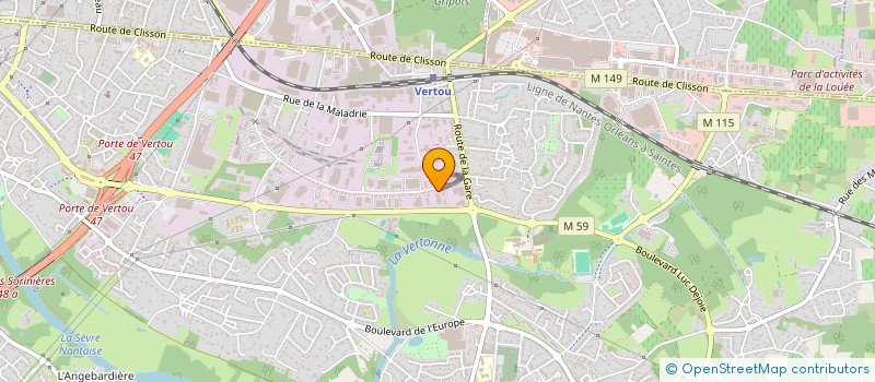 localisation de l'entreprise ABLANC à VERTOU