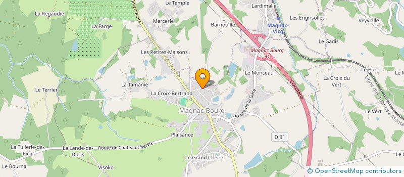 localisation de l'entreprise ABM  MAGNAC-BOURG