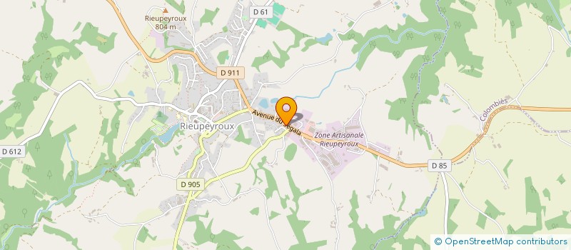 localisation de l'entreprise ABM  RIEUPEYROUX