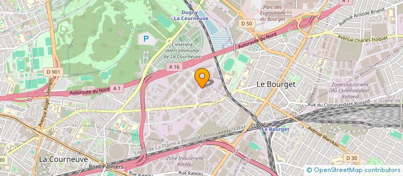 localisation de l'entreprise ABM à LA COURNEUVE