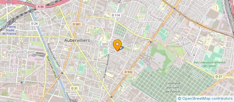 localisation de l'entreprise ABM BULDING à AUBERVILLIERS