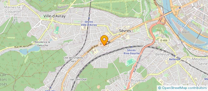 localisation de l'entreprise ABM COMMERCE à SEVRES