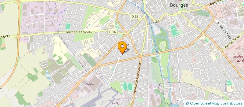 localisation de l'entreprise ABM FERMETURES à BOURGES