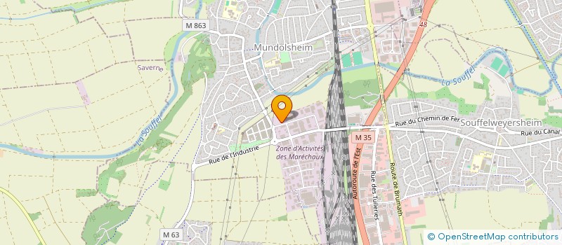 localisation de l'entreprise ABM FRANCE à MUNDOLSHEIM