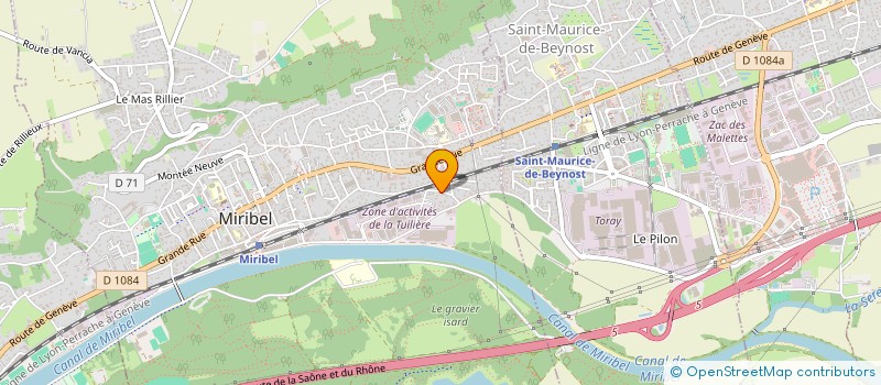localisation de l'entreprise ABM HOLDING  MIRIBEL