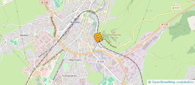 localisation de l'entreprise ABM SERGUES  AURILLAC