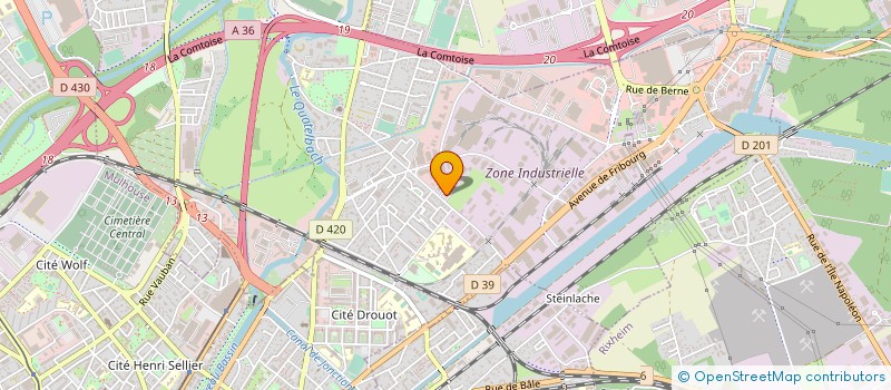 localisation de l'entreprise ABM SYSTEMES D'ENTRAINEMENT à MULHOUSE