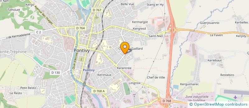 localisation de l'entreprise ABMG à PONTIVY