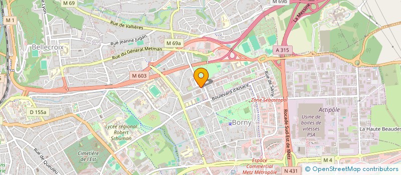 localisation de l'entreprise ABMM COMPAGNIE à METZ