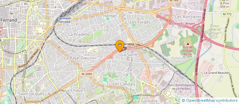 localisation de l'entreprise ABN  CLERMONT-FERRAND