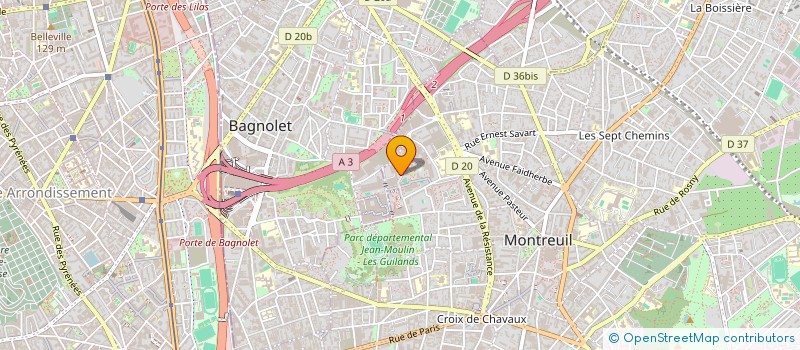 localisation de l'entreprise ABN SERVICES à MONTREUIL