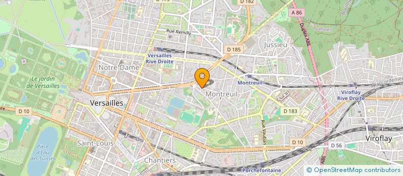 localisation de l'entreprise ABNX  VERSAILLES