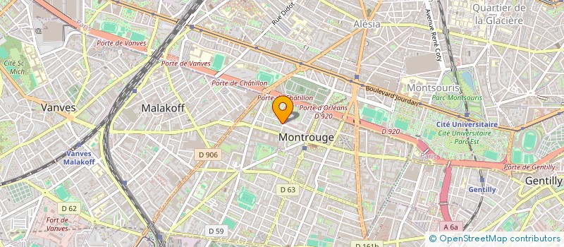 localisation de l'entreprise ABOLITION DES FRONTIERES  MONTROUGE