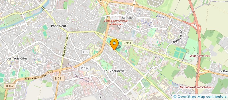 localisation de l'entreprise ABORI à POITIERS