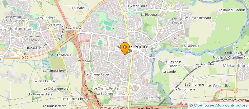 localisation de l'entreprise ABP 1VEST  SAINT-GREGOIRE