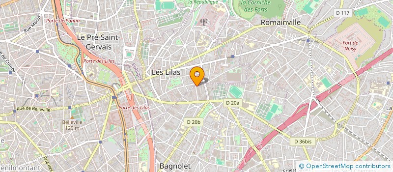 localisation de l'entreprise ABP à BAGNOLET