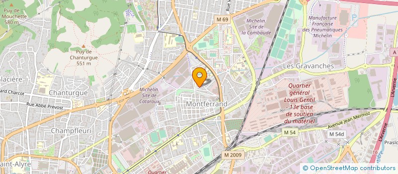 localisation de l'entreprise ABP (AUVERGNE BLOCS POLYSTYRENE)  CLERMONT-FERRAND